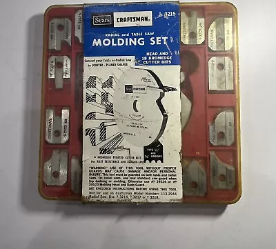 Sears Craftsman Radial And Table Saw Molding Set No. 9 3215 Kromedge Cutter Bits • $58