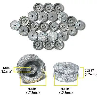 12pr Vintage TRADESHIP 1/24 1/32 Slot Car ALUMINUM WHEELS 5/40 Thread 15x7 AGED! • $16.99