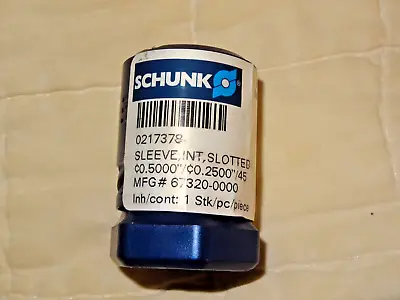 Schunk Slotted Sleeve .5000/.250/45. Mfg#67320-0000  Sku # 0217378 • $49