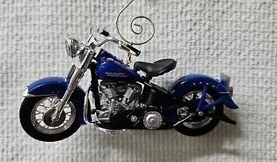 HARLEY 1953 74FL HYDRA-GLIDE BLUE  MOTORCYCLE  Ornament + Gift Box. • $15.10