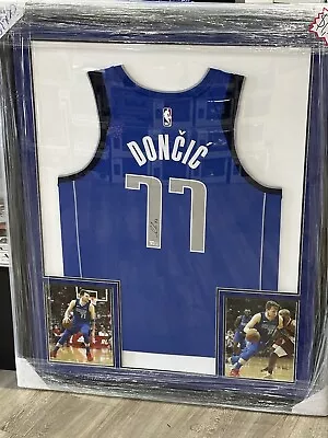 Luka Doncic Framed Signed  Jersey Fanatics Dallas Mavericks • $2000