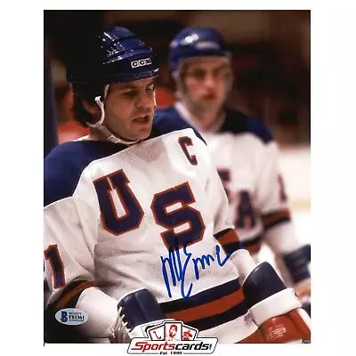 Mike Eruzione Signed 8x10 Photo BAS Beckett Auto 1980 Olympic Hockey Team USA • $32.99