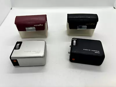 Set Of 2 Minolta MG-S Cube Flash Cubegun & Flashgun For MINOLTA-16 W/ Cases • $19.99