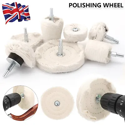 £12.59 • Buy Polishing Buffing Pads Mop Wheel Buffer Pad Drill Kit For Car Polisher 7Pcs Set