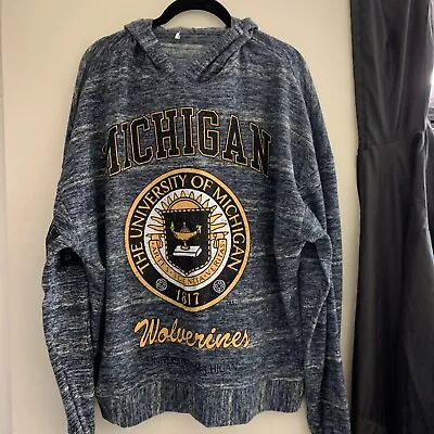 Ladies University Michigan Printed Lightweight Hoodie Size 10 Chest 42 • £5