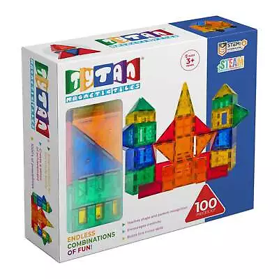 Tytan Tiles Magnetic Toy Tiles 100 Pieces STEM Certified | Ages Children • $34.97