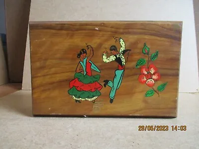 £2.50 • Buy Vintage  Spanish Wooden Mirrored Musical Jewellery  Box