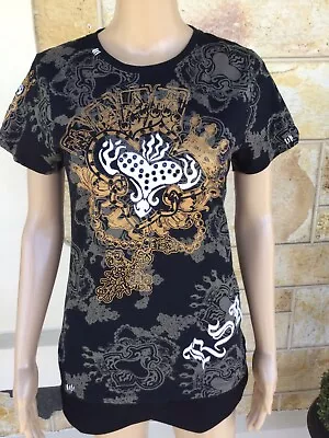 Rebel Spirit Ed Hardy Affliction Black Queen Of Heats Tattoo T-Shirt 10 • $29