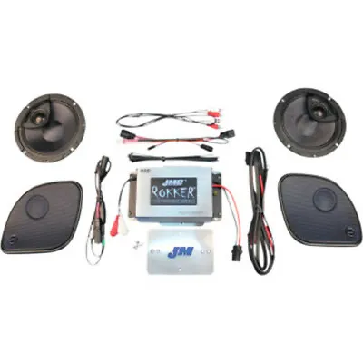 J&M Rokker 200W 2 Channel Amplifier Amp Radio Speaker Kit Harley Touring FLT 15+ • $839.95