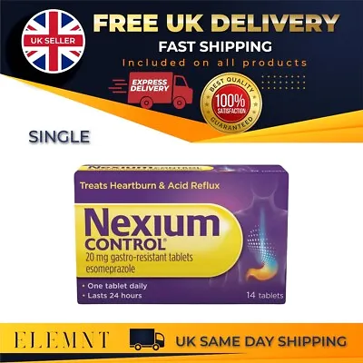 £9.25 • Buy Nexium Control 20mg 14 Tablets Treats Heartburn & Acid Reflux UK Pharmacy