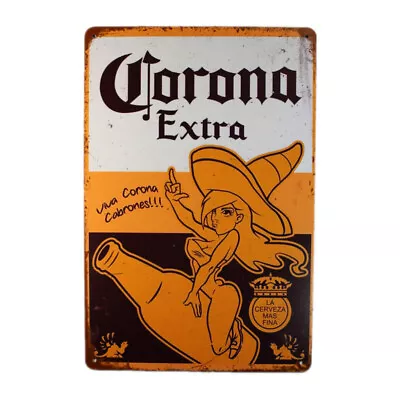 3x Tin Sign CORONA EXTRA  Sprint Drink Bar Whisky Rustic Look • $31.61