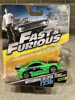 RARE New 2017 Mattel Fast & Furious ‘96 Mitsubishi Eclipse Green - VHTF 1:55 MOC • $52.99