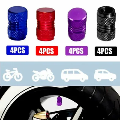 4pcs Car Tyre Tire Wheel Rims Stem Air Valve Screws Caps Dust Cover Accessories • $3.54