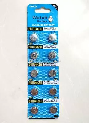 200~100~50~20~10 Button LR44 0%Hg Battery A76/AG13 Button Cell Batteries • $47.50