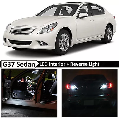 15x White Interior Reverse LED Light Bulbs Fits 2007-2014 Infiniti G35 G37 Sedan • $19.89