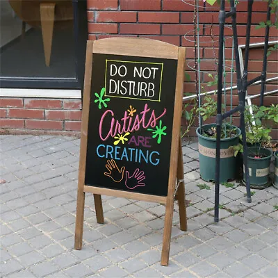 £28.95 • Buy Wooden Pavement Sign A-Board Blackboard Chalkboard For Wedding Cafe Restaurant