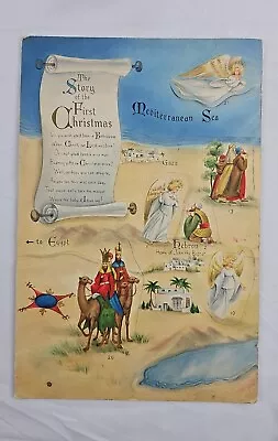 Hallmark The Story Of First Christmas Large Advent Calendar Card Die Cut Vintage • $14.99