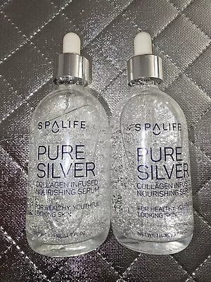 (2)SpaLife Pure Silver Collagen Infused Nourishing Serum ~ 3.7 Fl Oz🔥🔥🔥 • $18.98