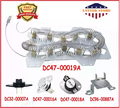 For Samsung DV42H5000EW/A3 DV42H5200EF/A3 DV5471AEW Dryer Heating Element Kit • $24.99