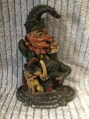 £79.99 • Buy Antique Vintage Punch And Judy Punch Cast Iron Door Stop Hand Painted 