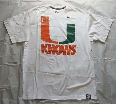Miami University Hurricanes  The U Knows  Nike T-Shirt - Size XL • $22.95