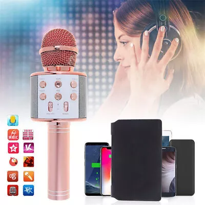 Portable Bluetooth Karaoke Microphone Wireless Speaker Home KTV Handheld Mic • $16.90