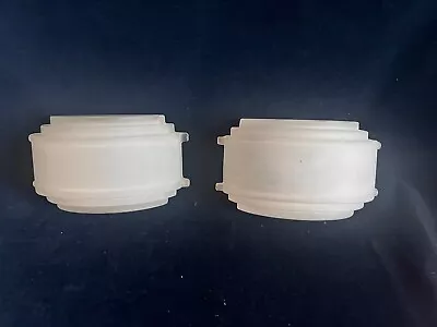 Pair Frosted White Antique Slip Shades For Sconces Chandelier Markel ? 8 X 4.5” • $145