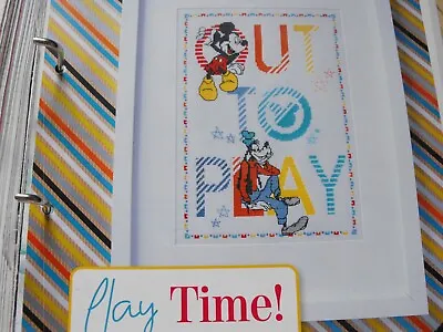 Disney Cross Stitch Chart Mickey Mouse And Goofy  Out To Play  Lovely Design • £1