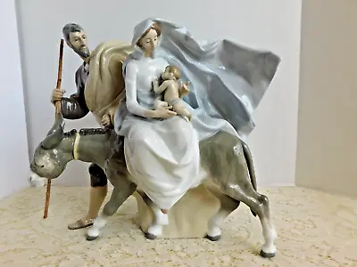 Lladro Spain Figurine #01610 Joseph & Mary & Jesus - Flight To Egypt - Orig. Box • $1330