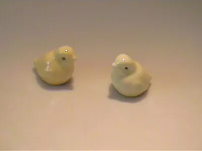 Two Vintage Miniature Ceramic Yellow Baby Chicks • $9.95