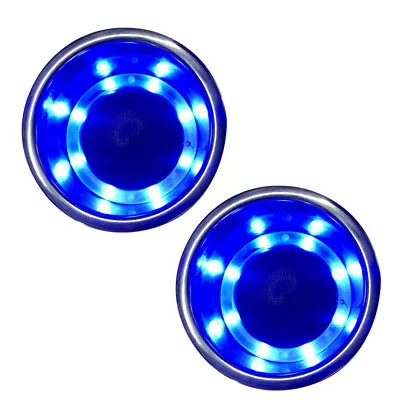 2X Stainless Steel Blue LED Cup Drink Holder Polished For Marine Boat Truck RV • $18.90
