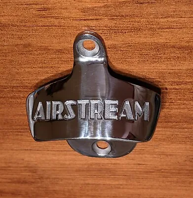 Polished Stainless Wall-Mounted Bottle Opener Vintage Airstream Design • $26.95