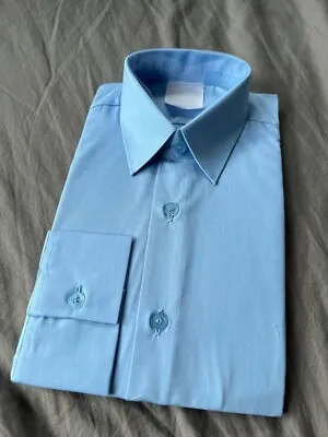 M&S Mens Shirts Long Sleeve Formal Classic Cotton/Polyester. SIZE 14. NEW • £7