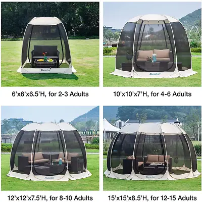 Alvantor Pop Up Screen Room Camping Screened Gazebo Outdoor Canopy Mesh Tent • $119.99