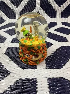 Vintage 90’s Bugs Bunny Marvin The Martian Warner Bros Looney Toons Snow Globe • $39.99