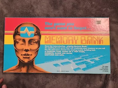 Memory Bank RARE Board Game 1985 By James A. Fisher VINTAGE Complete Set • $12