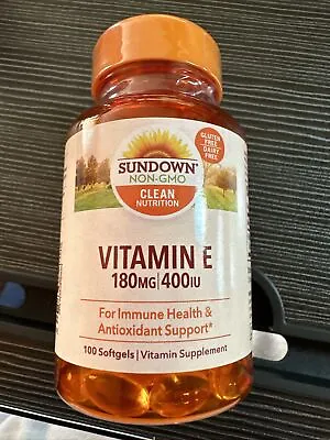 Sundown NonGMO 400IU Vitamin E  Antioxidant + Immune Support Supplement Exp 3/25 • $16