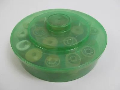 Vintage Sewing Thread Spool Holder MCM Green 7  Mid Century Storage Organizer • $9.95