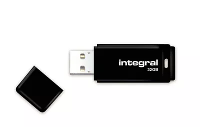 Integral Black 32GB USB 2.0 Flash Drive Pen Drive - Memory Stick 32GB • £6.25