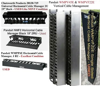 Panduit Chatsworth Products Horizontal Cable Manager Rack WMPVF22EWMPV45E • $29.88