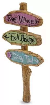 Fairy Village Sign Miniature Troll Bridge Sign Whimsical Fairy Garden Sign • $9.99