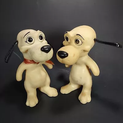 Vintage Pair RDF Rubber Dog Coin Piggy Banks Standing Project 8.5  • $19.99