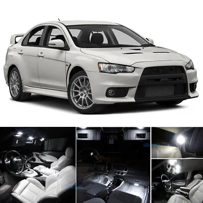 White LED Interior Lights Package Kit For 2008-2015 Mitsubishi Lancer Evo X PZ • $16.57