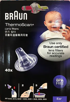 Braun - ThermoScan Ear Thermometer Lens Filters 40 PACK Covers | Genuine • $24.15