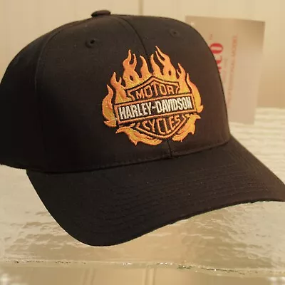 Vintage Harley Davidson Hat Flame Logo/Bar Shield NOS • $20