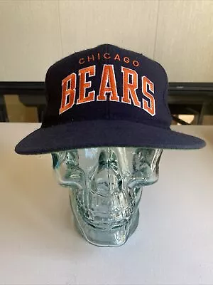 Vintage 90s Chicago Bears Starter Arch 100% Wool SnapBack Hat Cap • $85