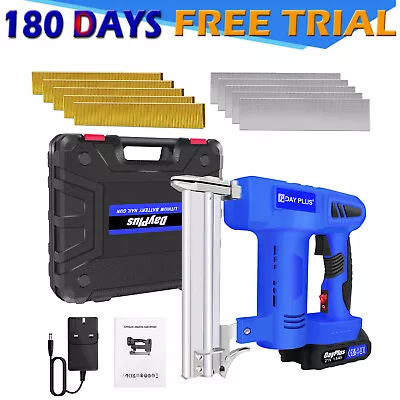 Nail Gun & Staple Gun Cordless Electric Heavy Duty Stapler Nailer 21V Battery • £59.60