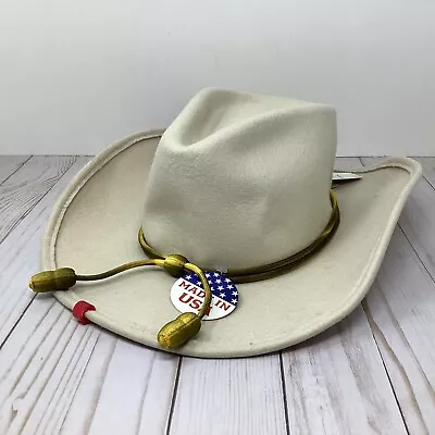 Stetson John Wayne 100%wool Crushable Cowboy Hat Beige Large  • $124.95