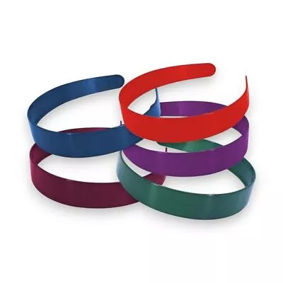 2.5cm (1 ) Plain Coloured Plastic Alice Hair Band Headband School Colours • £2.69