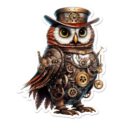 Steampunk Owl Gears Vinyl Decal Sticker - Ebn11914 • $5.39